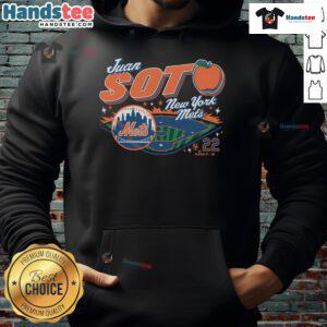 Official Juan Soto New York Mets hoodie featuring team colors and logo, perfect for fans and stylish wear.