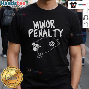 Alt Text: Vintage painting T-shirt featuring 'Official Minor Penalty Salad Days' design, perfect for art and music lovers.
