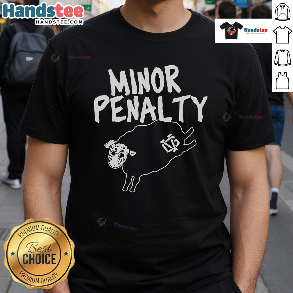 Alt Text: Vintage painting T-shirt featuring 'Official Minor Penalty Salad Days' design, perfect for art and music lovers.
