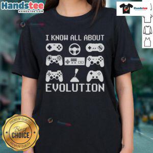 Retro vintage ladies tee featuring popular video game graphics from the 80s and 90s, perfect for gamers and nostalgia lovers.