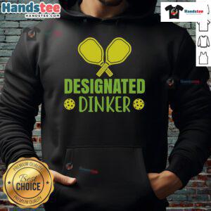 Funny Pickleball Designated Dinker Hoodie featuring a playful graphic for pickleball enthusiasts and casual wear.