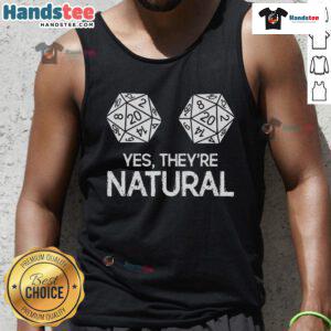 Funny RPG tabletop gamer wearing a 'Natural 20' D20 dice tank top, showcasing their love for tabletop gaming.