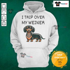 Funny tripping over my Weiner Dachshund in a cute Doxie hoodie, showcasing playful moments with this adorable pet.