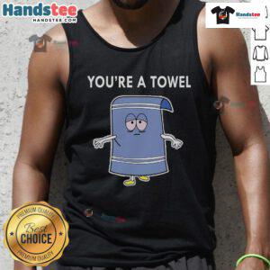 Funny You're A Towel Tank Top featuring a humorous design perfect for casual summer wear and beach outings.