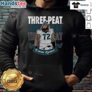 Alt Text: Good 2025 Darian Kinnard Three-Peat Hoodie showcasing a stylish design for fans of Kinnard's football achievements.