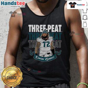 Good 2025 Darian Kinnard Three Peat tank top design showcasing vibrant graphics and athletic style for sports enthusiasts.