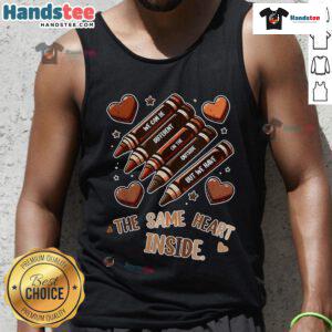 Good Crayons Same Heart Black History Month African American tank top featuring vibrant design celebrating diversity.