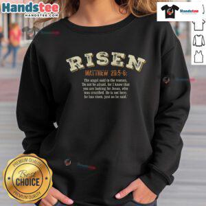Good Jesus Has Risen Christian Easter Resurrection Sweatshirt in vibrant colors, perfect for celebrating Easter joyfully.