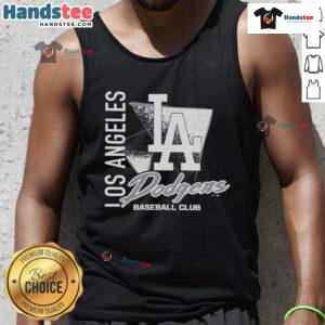 Good Los Angeles Dodgers side arm baseball club tank top showcasing team spirit and style for fans.