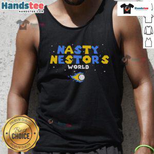 Good Nasty Nestors World Tank Top featuring a vibrant design, perfect for casual wear and summer outings.