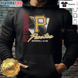 Good Pittsburgh Pirates Side Arm Baseball Club Hoodie showcasing team logo on a stylish black background.
