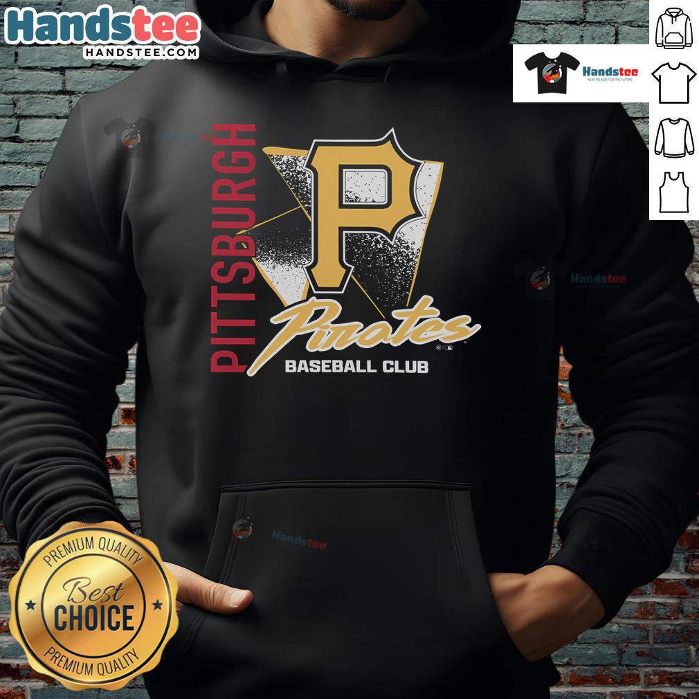 Good Pittsburgh Pirates Side Arm Baseball Club Hoodie showcasing team logo on a stylish black background.