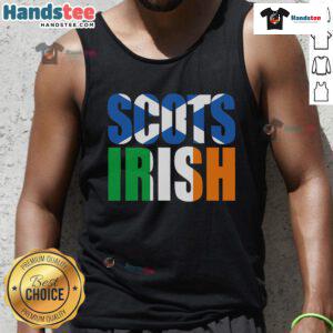 Good Scots Irish flag design on a stylish tank top, celebrating Scottish and Irish heritage with vibrant colors.