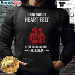 Alternative view of Hot Brandon Hard Fought Hallelujah Praise Jesus Lake T-Shirt