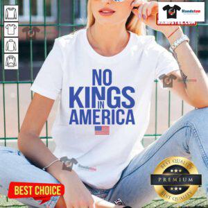 Hot No Kings in America Ladies Tee featuring a stylish graphic design on a comfortable fit for casual wear.