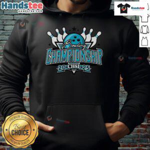 Nice 2025 CHSL Bowling Championship hoodie featuring vibrant design and logo, perfect for fans and players alike.