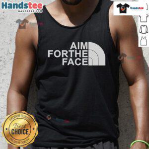 Alt Text: Stylish Nice Aim For The Face tank top featuring bold graphics and a comfortable fit for casual wear.