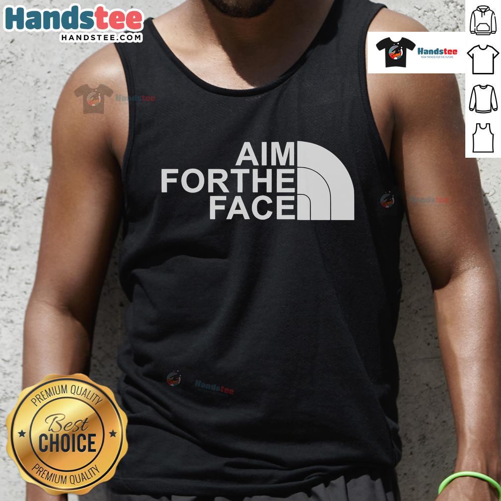 Alt Text: Stylish Nice Aim For The Face tank top featuring bold graphics and a comfortable fit for casual wear.