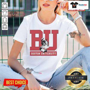Alt Text: Nice BU Boston University Chad Jake Infant Ladies Tee in stylish design for young fans, perfect for school spirit.