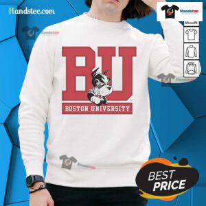 Nice BU Boston University infant sweatshirt featuring Chad and Jake design, perfect for young fans of BU.