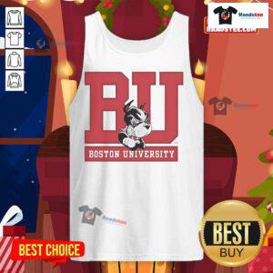 Cute Nice BU Boston University Chad Jake infant tank top featuring school colors and logo for babies.