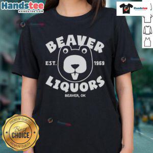 Nice Beaver Liquors Est 1969 Ladies Tee showcasing a stylish design for Beaver OK liquor store enthusiasts.