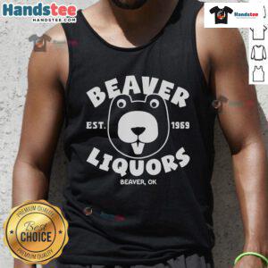 Nice Beaver Liquors Est. 1969 tank top featuring a playful design, perfect for fans in Beaver, OK.