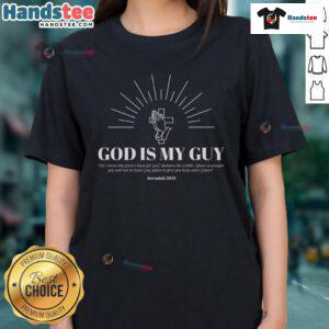 Nice God Is My Guy ladies tee featuring a stylish design and uplifting message, perfect for casual wear and faith expression.