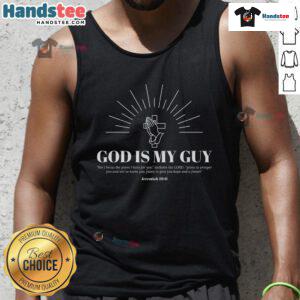 Nice God Is My Guy tank top featuring a stylish design, perfect for casual wear and expressing faith in fashion.