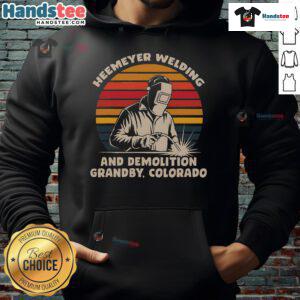 Nice Heemeyer Welding Demolition hoodie featuring bold graphics, perfect for fans in Grandby, Colorado.