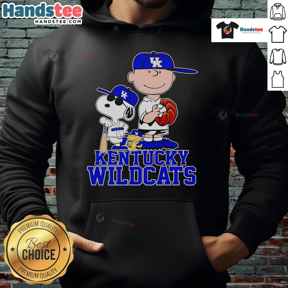 Kentucky Wildcats players wearing Nice Peanuts hoodie, showcasing team spirit and cozy style in vibrant blue.