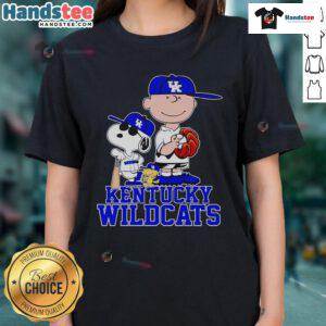 Kentucky Wildcats players wearing Nice Peanuts ladies tee during a game, showcasing team spirit and style.