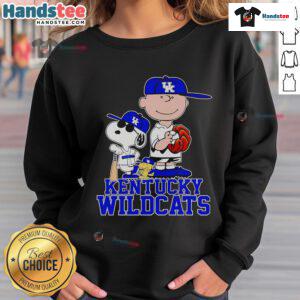 Kentucky Wildcats players wearing a Nice Peanuts sweatshirt, showcasing team spirit and style in a vibrant sports setting.