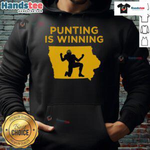 Comfortable Nice Punting is Winning Cheer for the Punter hoodie in a cozy setting, perfect for punting enthusiasts.