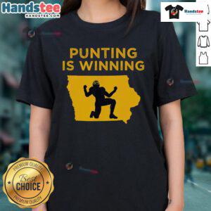 Nice punting is winning cheer for the punter ladies tee featuring a playful design and vibrant colors for fans.