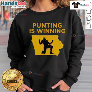 Nice punting is winning cheer for the punter sweatshirt showcasing a cozy design perfect for football fans.