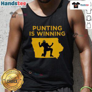 Cheerful 'Nice Punting is Winning' tank top design for punters, featuring vibrant colors and a fun, sporty style.