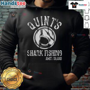 Nice Quints Shark Fishing Amity Island hoodie featuring a vintage design perfect for ocean lovers and fishing enthusiasts.