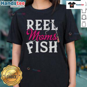 Fishing Mama tee for ladies featuring a fun design, perfect for moms who love fishing and outdoor adventures.