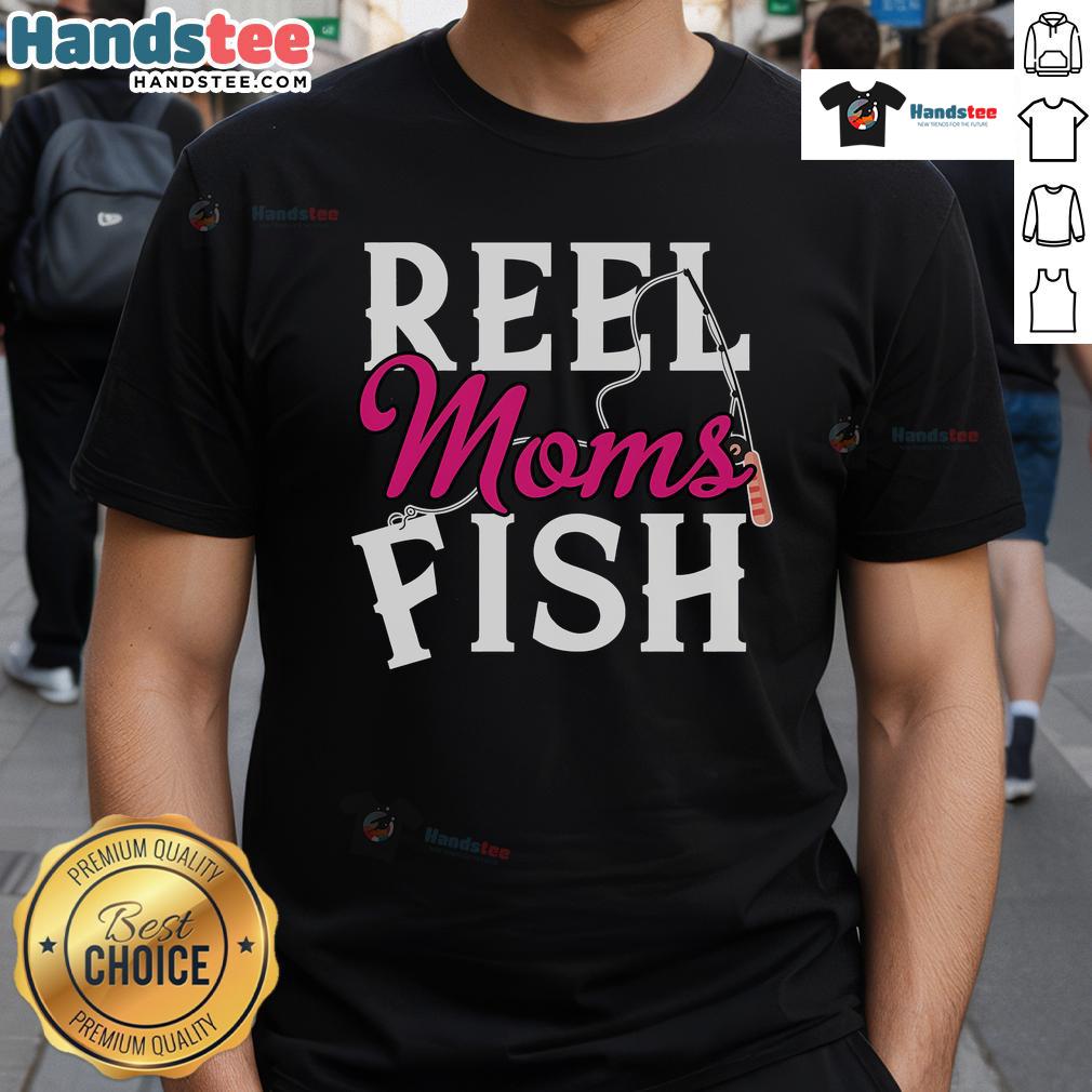 Nice Reels Mom's Fish Fishing Mama T-Shirt featuring a stylish design for fishing enthusiasts and proud moms.