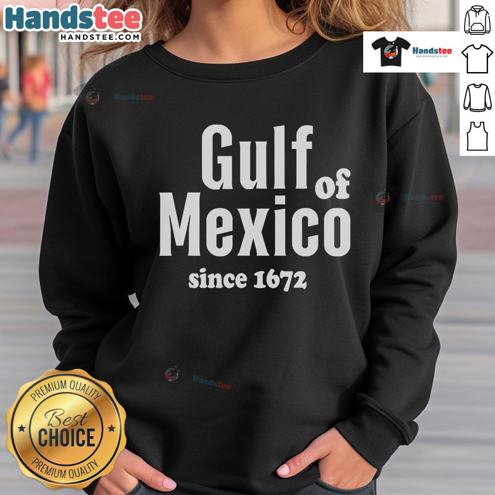 Vintage sweatshirt featuring 'Nice Retro Gulf of Mexico Since 1672' design, perfect for coastal style enthusiasts.
