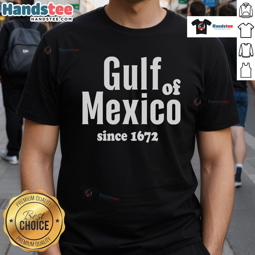 Nice Retro Gulf Of Mexico Since 1672 Vintage T-Shirt design featuring nostalgic graphics and vibrant colors.