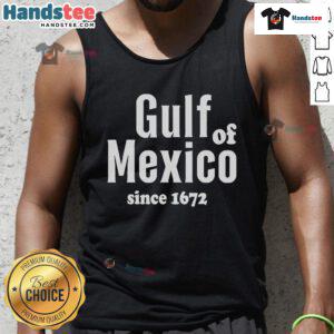 Vintage tank top featuring a retro Gulf of Mexico design, established since 1672, perfect for casual beachwear.