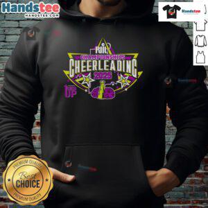 2025 Nice Riil Championships Cheerleading hoodie featuring vibrant team colors and logo, perfect for fans and competitors.