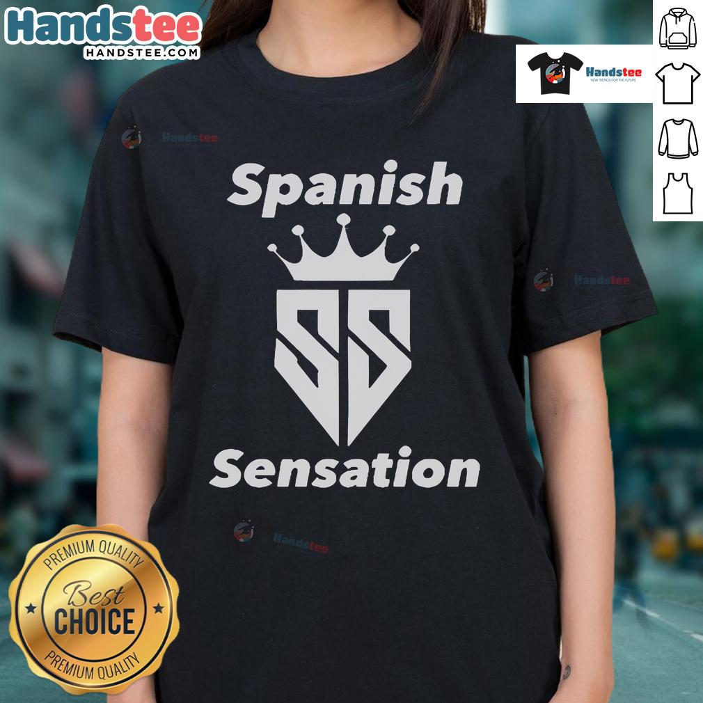 Nice Spanish Sensation Ladies Tee featuring vibrant colors and a stylish design, perfect for casual wear.
