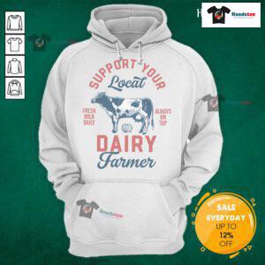 Alternative view of Nice Support Local Dairy Farmer Cow T-Shirt