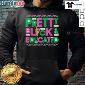 Nice Vintage Alpha Pretty Black and Educated Alpha hand sign graphic on a stylish 1908 hoodie.