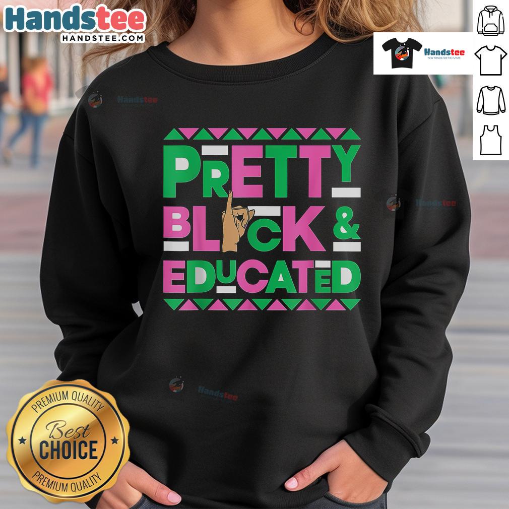 Nice Vintage Alpha sweatshirt featuring a pretty black and educated alpha hand sign from 1908, perfect for stylish casual wear.
