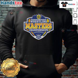 2025 CIF San Diego Wrestling Masters Championship hoodie showcasing official logo and athletic design.