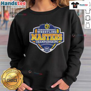 2025 CIF San Diego Wrestling Masters Championship sweatshirt showcasing the event logo and athletic design.